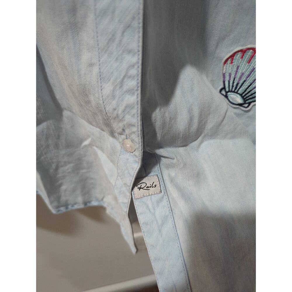 Rails Carter Chambray Patch Button Down Shirt - image 4